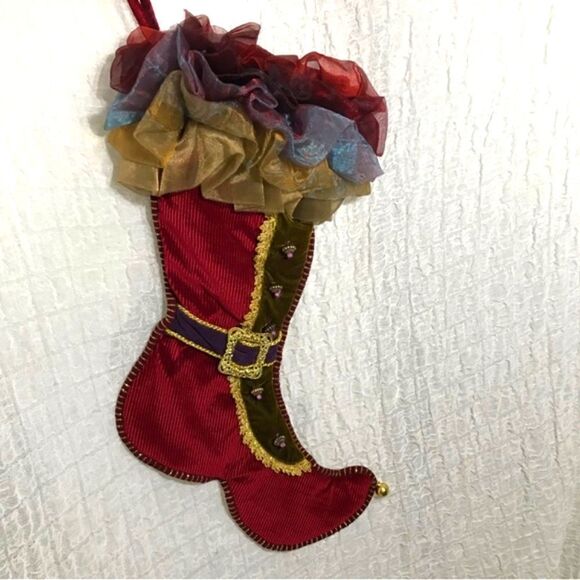 Luxurious Red Christmas Stocking - Picture 1 of 15